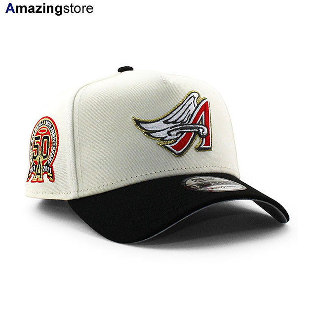 ニューエラ キャップ 9FORTY ロサンゼルス エンゼルス MLB 50TH GREY BOTTOM A-FRAME SNAPBACK CAP CREAM