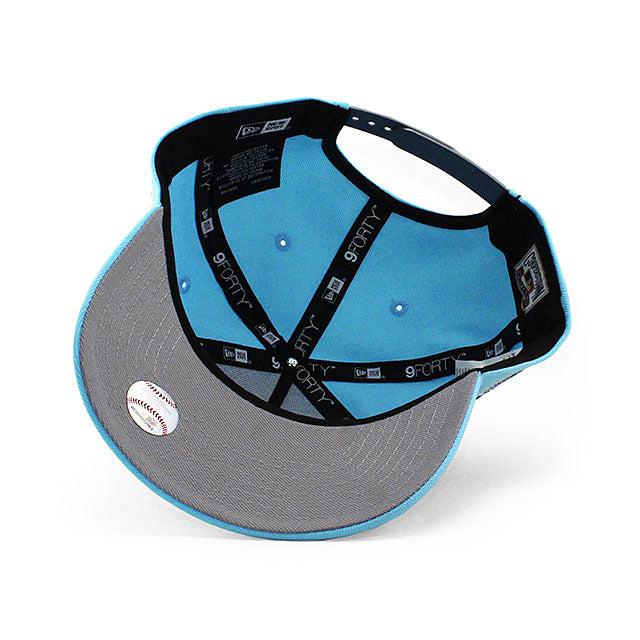 ニューエラ キャップ 9FORTY ロサンゼルス ドジャース MLB 50TH GREY BOTTOM A-FRAME SNAPBACK CAP SKY