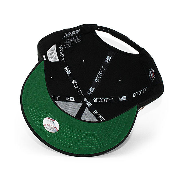 ニューエラ キャップ 9FORTY ロサンゼルス ドジャース MLB 60TH ANNIVERSARY KELLY GREEN BOTTOM A-FRAME SNAPBACK CAP BLACK