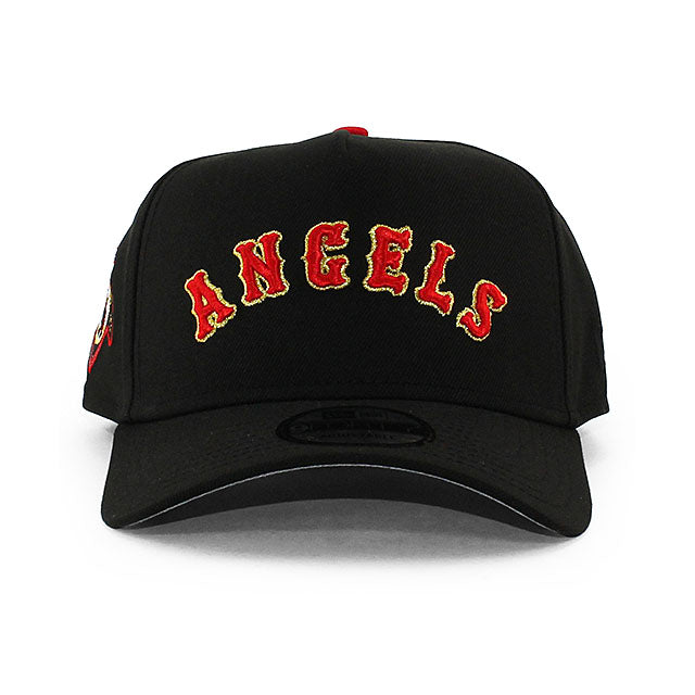 ニューエラ キャップ 9FORTY ロサンゼルス エンゼルス MLB GREY BOTTOM A-FRAME SNAPBACK CAP BLACK
