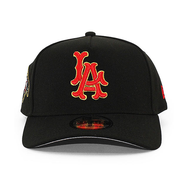 ニューエラ キャップ 9FORTY ロサンゼルス エンゼルス MLB GREY BOTTOM A-FRAME SNAPBACK CAP BLACK