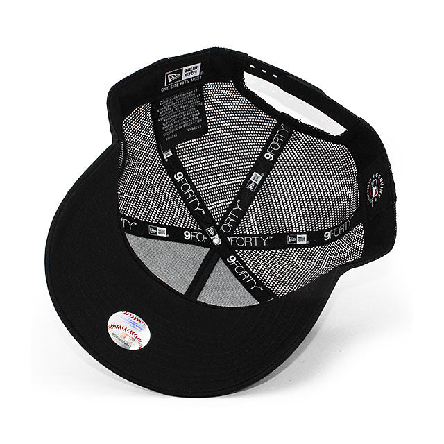 ニューエラ メッシュキャップ 9FORTY ミルウォーキー ブルワーズ MLB A-FRAME TRUCKER MESH CAP BLACK