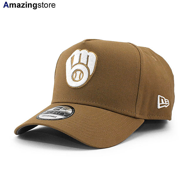 ニューエラ キャップ 9FORTY ミルウォーキー ブルワーズ MLB A-FRAME SNAPBACK CAP KHAKI