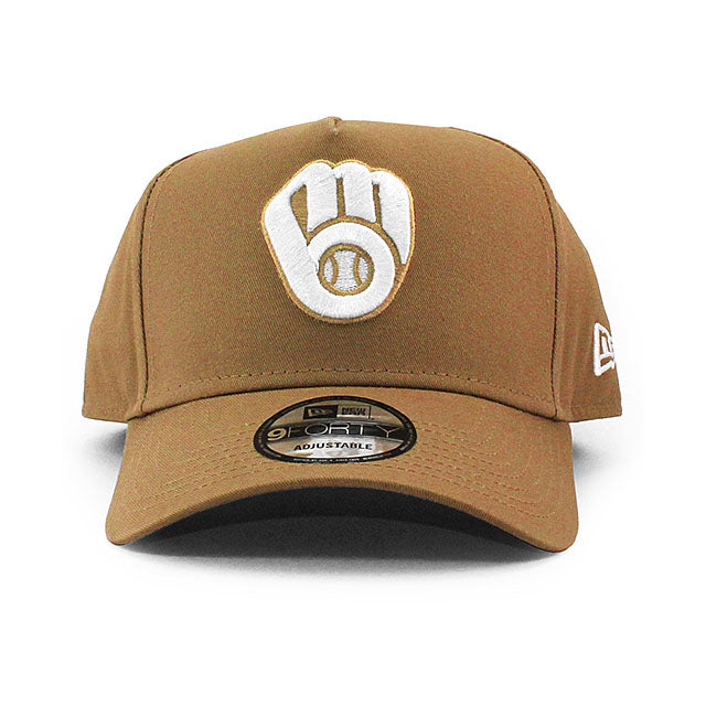ニューエラ キャップ 9FORTY ミルウォーキー ブルワーズ MLB A-FRAME SNAPBACK CAP KHAKI