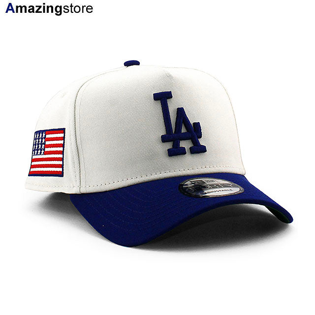 ニューエラ キャップ 9FORTY ロサンゼルス ドジャース MLB US FLAG KELLY GREEN BOTTOM A-FRAME SNAPBACK CAP CREAM