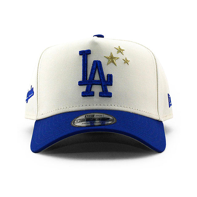 ニューエラ キャップ 9FORTY ロサンゼルス ドジャース MLB GREY BOTTOM A-FRAME SNAPBACK CAP CREAM