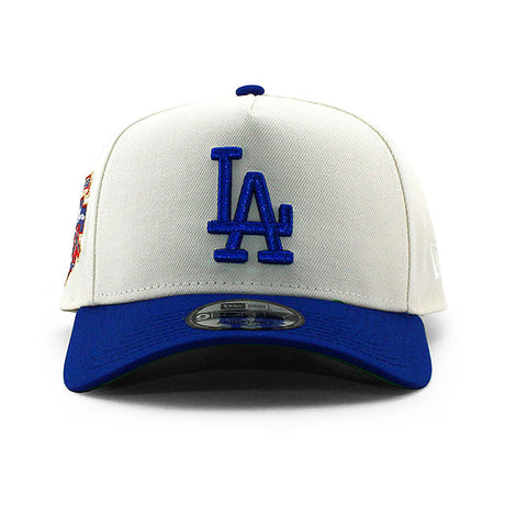 ニューエラ キャップ 9FORTY ロサンゼルス ドジャース MLB JACKIE ROBINSON 50 ANNIVERSARY GREEN BOTTOM A-FRAME SNAPBACK CAP CREAM