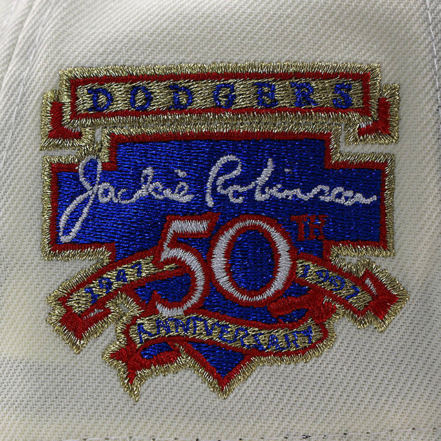 ニューエラ キャップ 9FORTY ロサンゼルス ドジャース MLB JACKIE ROBINSON 50 ANNIVERSARY GREEN BOTTOM A-FRAME SNAPBACK CAP CREAM