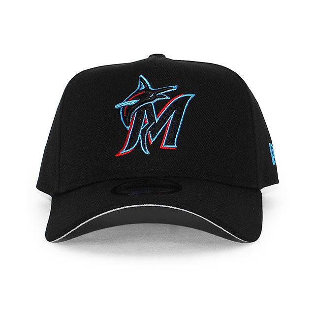 ニューエラ キャップ 9FORTY マイアミ マーリンズ MLB A-FRAME SNAPBACK CAP BLACK