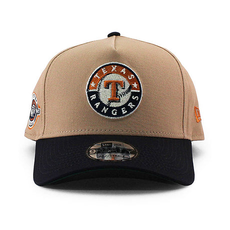 ニューエラ キャップ 9FORTY テキサス レンジャーズ MLB ARLINGTON STADIUM KELLY GREEN BOTTOM A-FRAME SNAPBACK CAP BEIGE