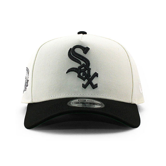 ニューエラ キャップ 9FORTY シカゴ ホワイトソックス MLB  GREEN BOTTOM A-FRAME SNAPBACK CAP CREAM