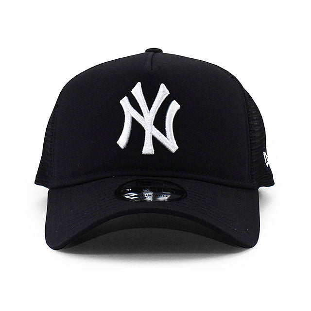 ニューエラ メッシュキャップ 9FORTY ニューヨーク ヤンキース MLB A-FRAME TRUCKER MESH CAP NAVY