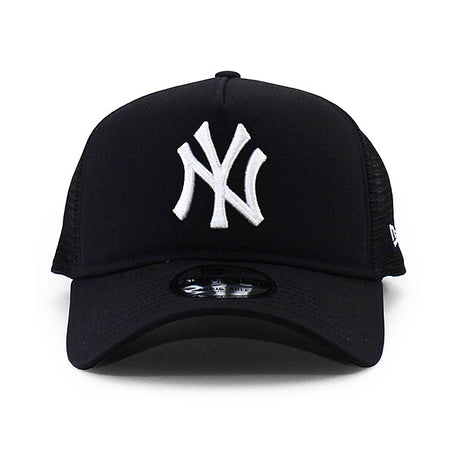 ニューエラ メッシュキャップ 9FORTY ニューヨーク ヤンキース MLB A-FRAME TRUCKER MESH CAP NAVY