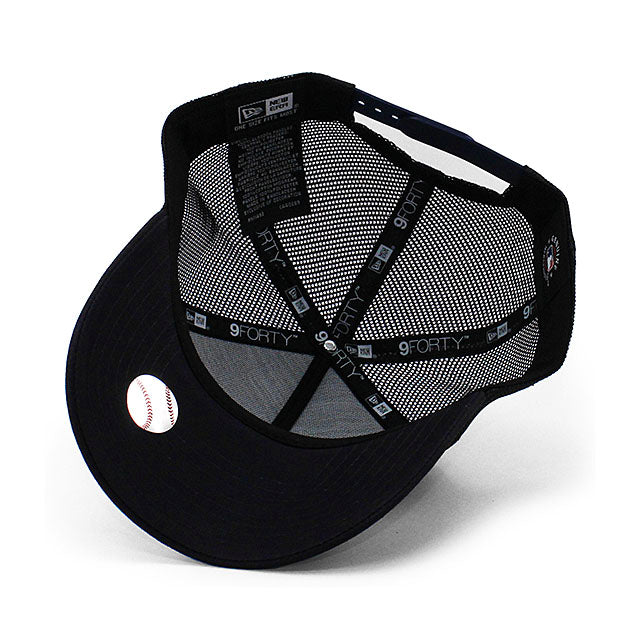 ニューエラ メッシュキャップ 9FORTY ニューヨーク ヤンキース MLB A-FRAME TRUCKER MESH CAP NAVY