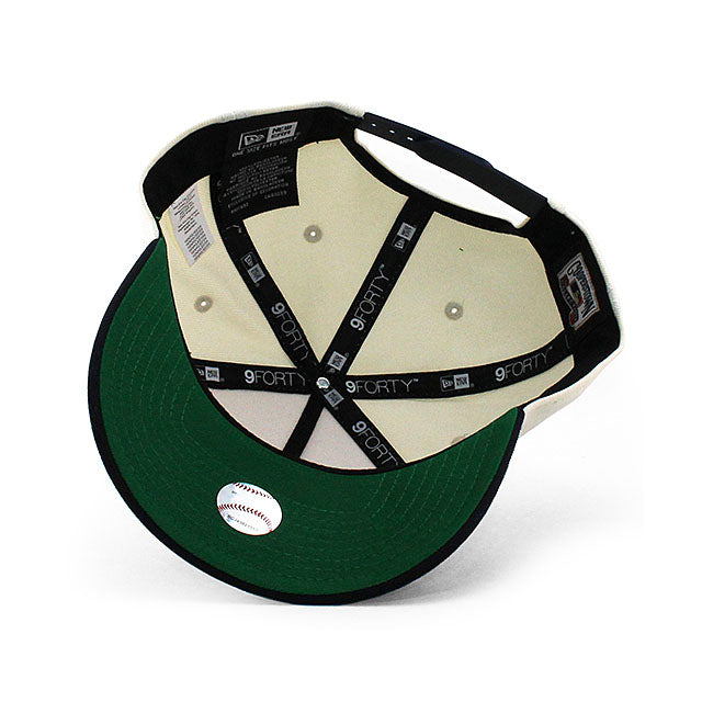 ニューエラ キャップ 9FORTY ニューヨーク ヤンキース MLB YANKEE STADIUM KELLY GREEN BOTTOM A-FRAME SNAPBACK CAP CREAM