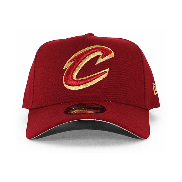 ニューエラ キャップ 9FORTY クリーブランド キャバリアーズ NBA A-FRAME SNAPBACK CAP BURGUNDY