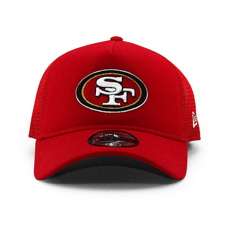ニューエラ メッシュキャップ 9FORTY サンフランシスコ 49ERS NFL A-FRAME TRUCKER MESH CAP RED