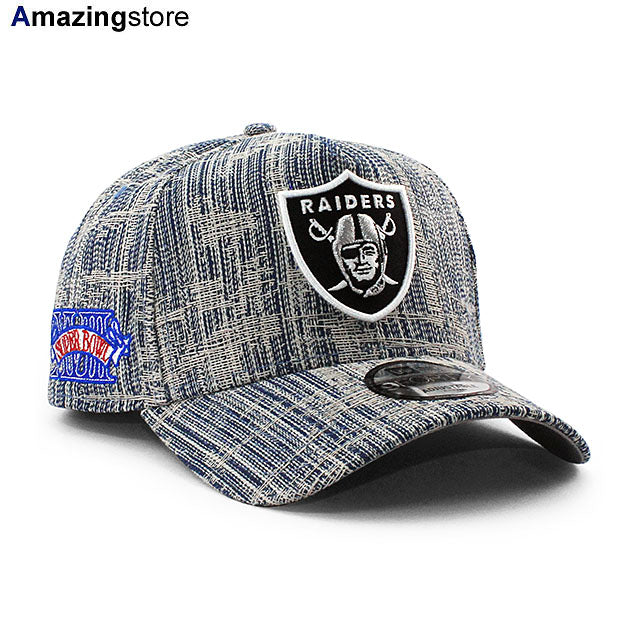 ニューエラ キャップ 9FORTY スベガス レイダース NFL SUPER BOWL XVIII GREY BOTTOM A-FRAME SNAPBACK CAP D DENIM