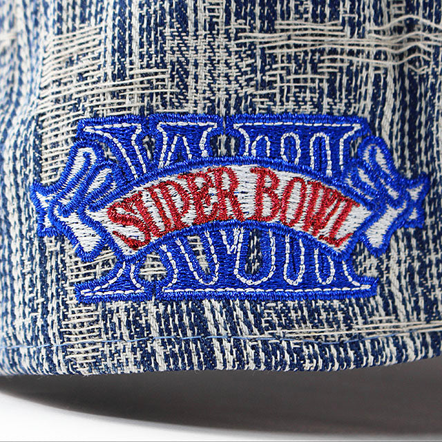 ニューエラ キャップ 9FORTY スベガス レイダース NFL SUPER BOWL XVIII GREY BOTTOM A-FRAME SNAPBACK CAP D DENIM