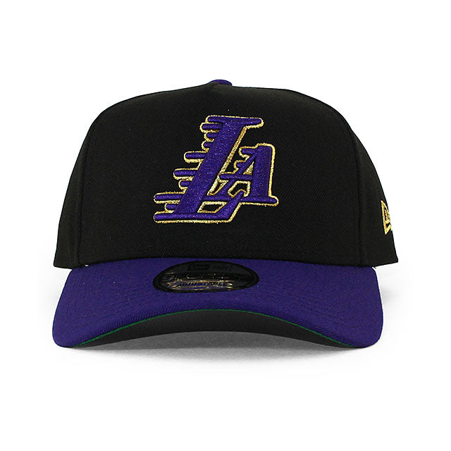 ニューエラ キャップ 9FORTY ロサンゼルス レイカーズ NBA KELLY GREN BOTTOM A-FRAME SNAPBACK CAP BLACK