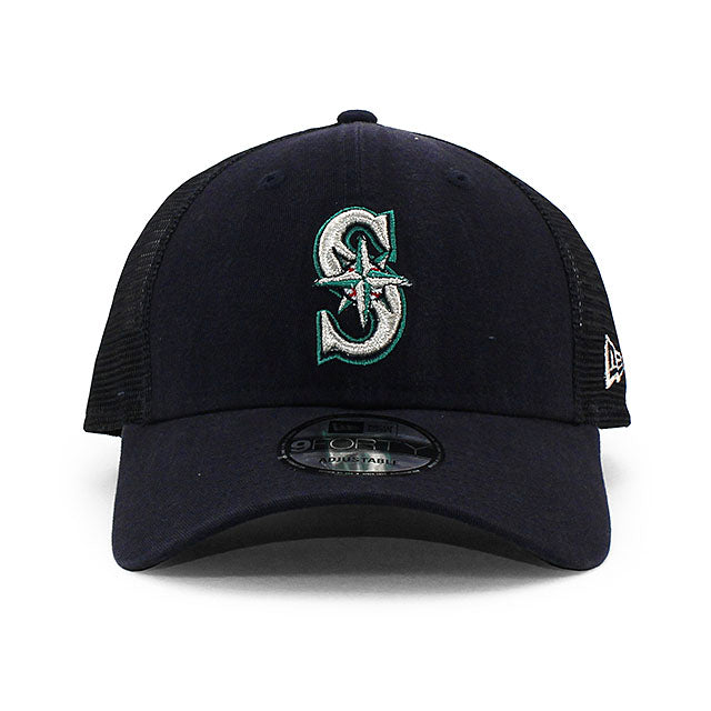 ニューエラ メッシュキャップ 9FORTY シアトル マリナーズ MLB TRUCKER MESH CAP NAVY