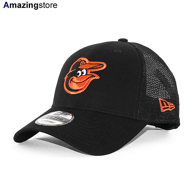 ニューエラ メッシュキャップ 9FORTY ボルチモア オリオールズ MLB TRUCKER MESH CAP BLACK