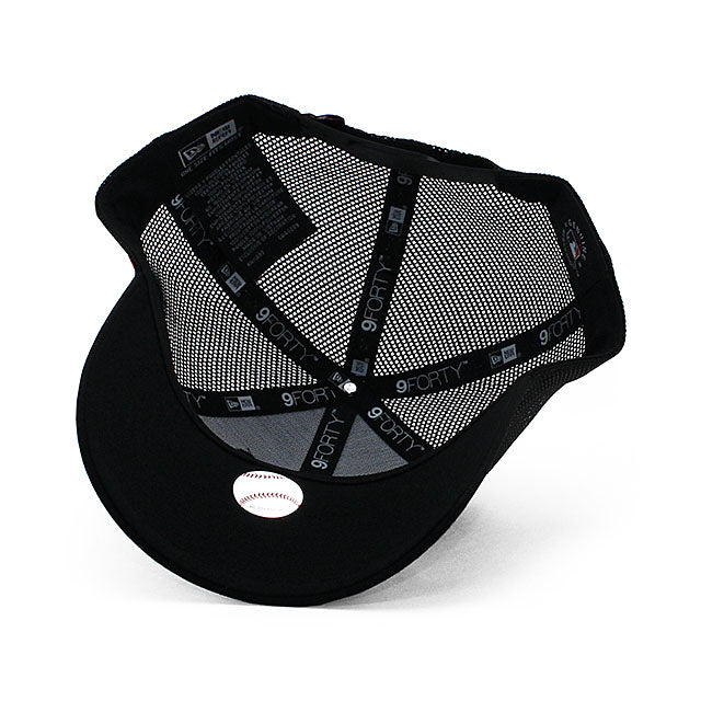 ニューエラ メッシュキャップ 9FORTY ボルチモア オリオールズ MLB TRUCKER MESH CAP BLACK