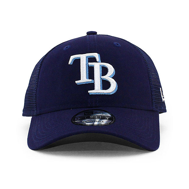 ニューエラ メッシュキャップ 9FORTY タンパベイ レイズ MLB TRUCKER MESH CAP NAVY