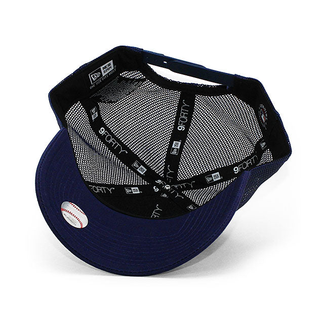 ニューエラ メッシュキャップ 9FORTY タンパベイ レイズ MLB TRUCKER MESH CAP NAVY