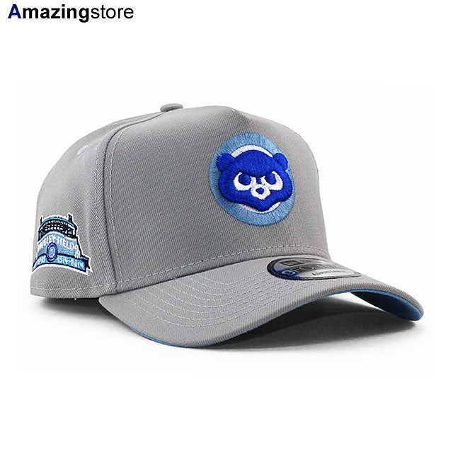 ニューエラ キャップ 9FORTY シカゴ カブス MLB WRIGLEY FIELD 100 YEARS LT BLUE BOTTOM A-FRAME SNAPBACK CAP GREY