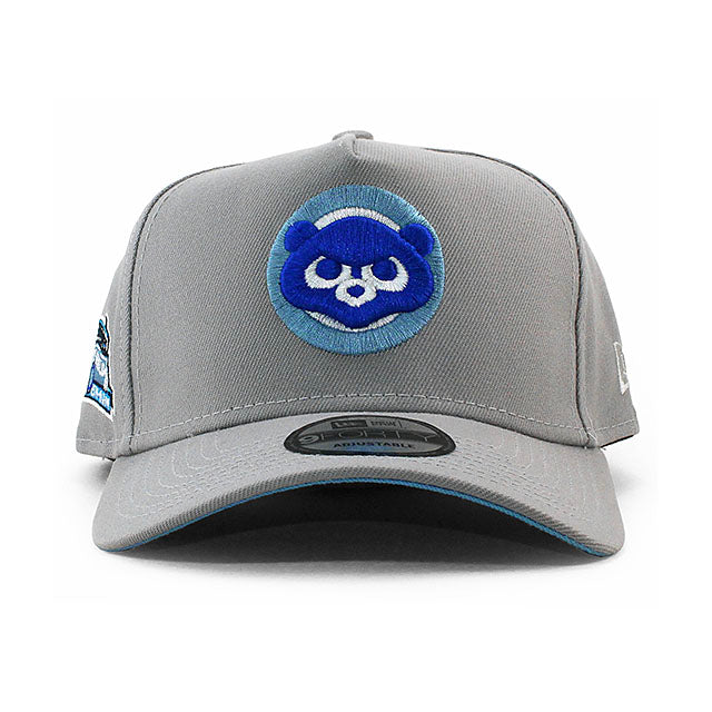 ニューエラ キャップ 9FORTY シカゴ カブス MLB WRIGLEY FIELD 100 YEARS LT BLUE BOTTOM A-FRAME SNAPBACK CAP GREY