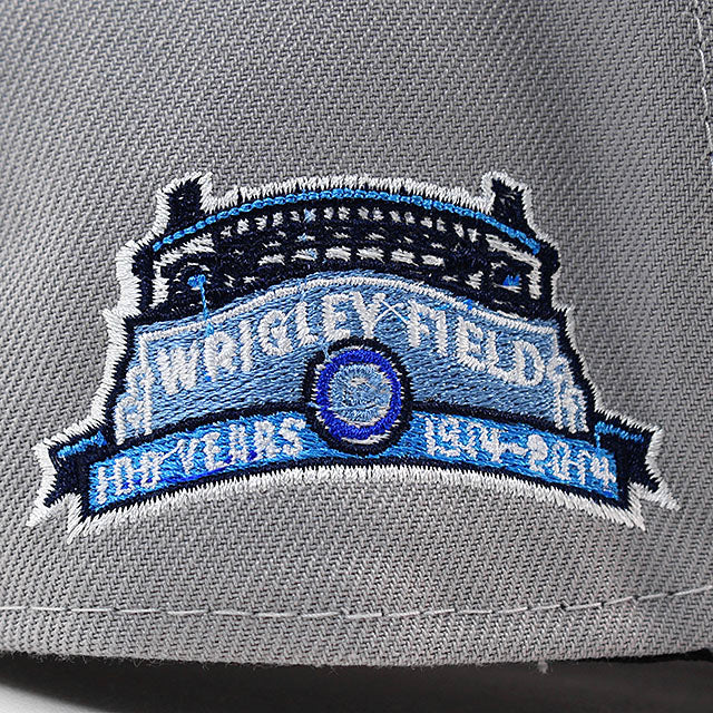 ニューエラ キャップ 9FORTY シカゴ カブス MLB 2014 WRIGLEY FIELD 100 YEARS LIGHT BLUE BOTTOM A-FRAME SNAPBACK CAP GREY NEW ERA CHICAGO CUBS