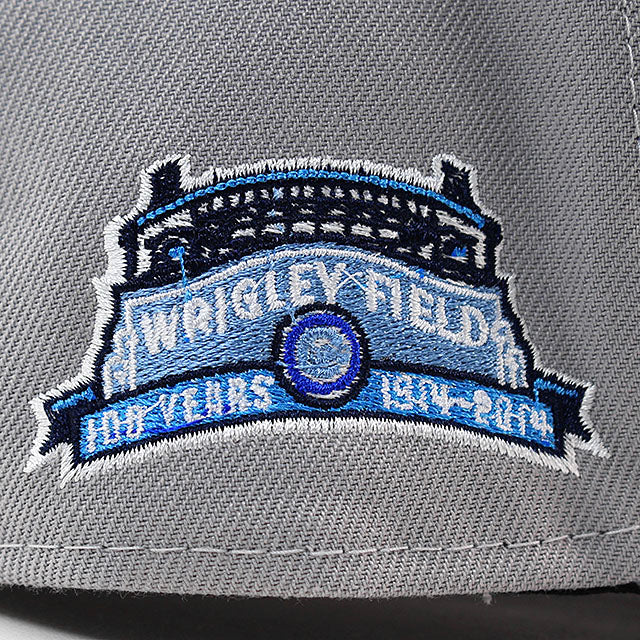 ニューエラ キャップ 9FORTY シカゴ カブス MLB WRIGLEY FIELD 100 YEARS LT BLUE BOTTOM A-FRAME SNAPBACK CAP GREY