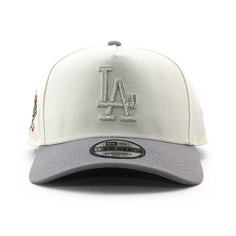 ニューエラ キャップ 9FORTY ロサンゼルス ドジャース MLB 100TH ANNIVERSARY GREY BOTTOM A-FRAME SNAPBACK CAP CREAM