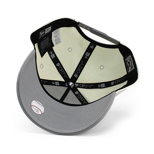 ニューエラ キャップ 9FORTY ロサンゼルス ドジャース MLB 100TH ANNIVERSARY GREY BOTTOM A-FRAME SNAPBACK CAP CREAM