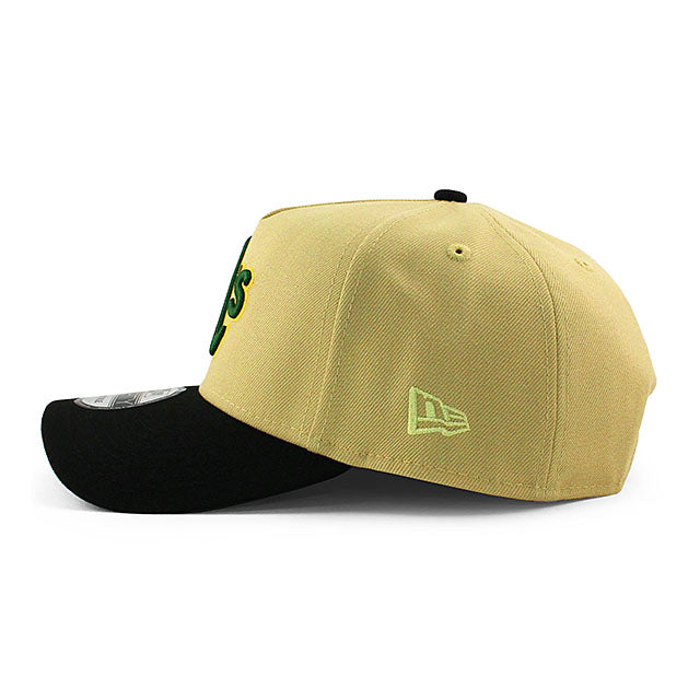 ニューエラ キャップ 9FORTY オークランド アスレチックス MLB 1989 WORLD SERIES GREEN BOTTOM A-FRAME SNAPBACK CAP BEIGE