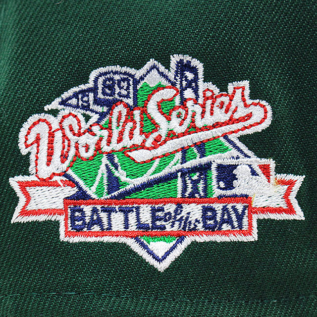 ニューエラ キャップ 9FORTY オークランド アスレチックス MLB 1989 BATTLE OF THE BAY WORLD SERIES GREY BOTTOM A-FRAME SNAPBACK CAP DARK GREEN NEW ERA OAKLAND ATHLETICS