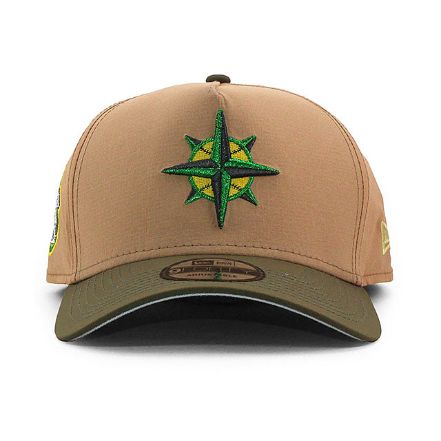 ニューエラ キャップ 9FORTY シアトル マリナーズ RIPSTOP MLB 2023 ALL STAR GAME GREY BOTTOM A-FRAME SNAPBACK CAP TAN