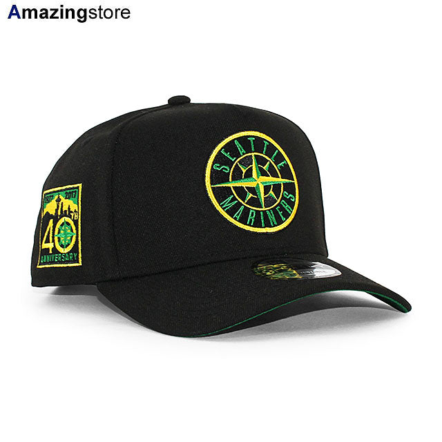 ニューエラ キャップ 9FORTY シアトル マリナーズ MLB 40TH GREEN BOTTOM A-FRAME SNAPBACK CAP BLACK