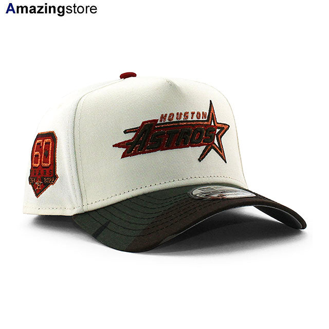 ニューエラ キャップ 9FORTY ヒューストン アストロズ MLB 60TH ANNIVERSARY GREY BOTTOM A-FRAME SNAPBACK CAP CREAM