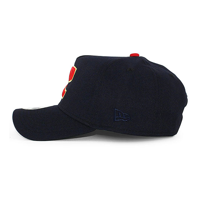 ニューエラ キャップ 9FORTY クリーブランド インディアンス MLB AMERICAN LEAGUE KELLY GREEN BOTTOM A-FRAME SNAPBACK CAP NAVY