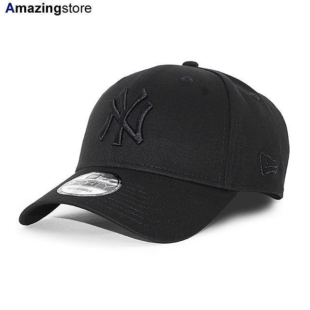 EU AU限定モデル ニューエラ キャップ 9FORTY ニューヨーク ヤンキース MLB CURVE CLOTH STRAPBACK CAP BLACKOUT