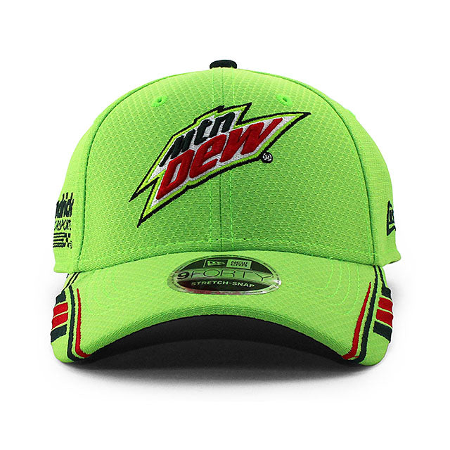 ニューエラ キャップ 9FORTY ナスカー チェイス エリオット CHASE ELLIOTT MOUNTAIN DEW SNAPBACK CAP LIME