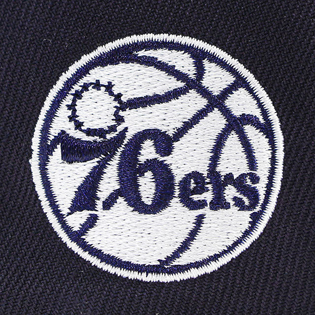 ニューエラ キャップ 9FORTY フィラデルフィア 76ERS NBA GREY BOTTOM A-FRAME SNAPBACK CAP NAVY