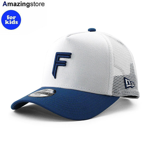 子供用 ニューエラ メッシュキャップ 9FORTY 北海道日本ハム ファイターズ YOUTH NPB A-FRAME TRUCKER MESH CAP WHITE