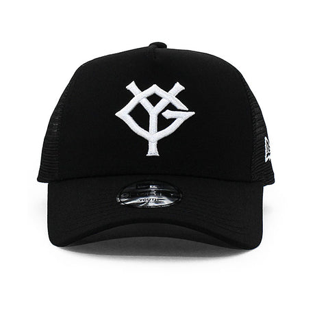 子供用 ニューエラ メッシュキャップ 9FORTY 読売 ジャイアンツ YOUTH NPB A-FRAME TRUCKER MESH CAP BLACK
