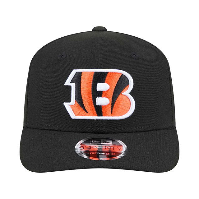 ニューエラ キャップ 9SEVENTY ストレッチ スナップバック シンシナティ ベンガルズ NFL STRIPED B LOGO STRETCH SNAPBACK CAP BLACK