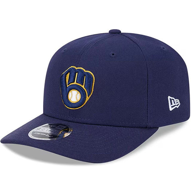 ニューエラ キャップ 9SEVENTY ストレッチ スナップバック ミルウォーキー ブルワーズ MLB STRETCH SNAPBACK CAP NAVY