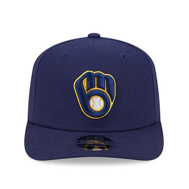 ニューエラ キャップ 9SEVENTY ストレッチ スナップバック ミルウォーキー ブルワーズ MLB STRETCH SNAPBACK CAP NAVY