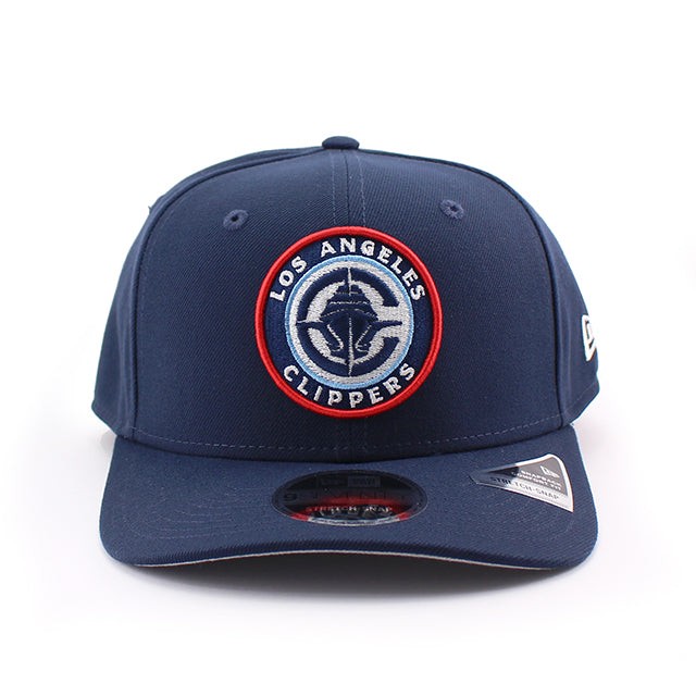 ニューエラ キャップ 9SEVENTY ストレッチ スナップバック ロサンゼルス クリッパーズ NBA GLOBAL LOGO STRETCH SNAPBACK CAP NAVY